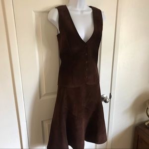 Vintage Wapiti Deer Suede Vest & Skirt EUC